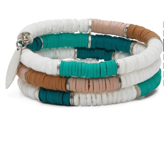 NWT Isabel Marant Green & White Shell Wrap Bracelet - Picture 3 of 7